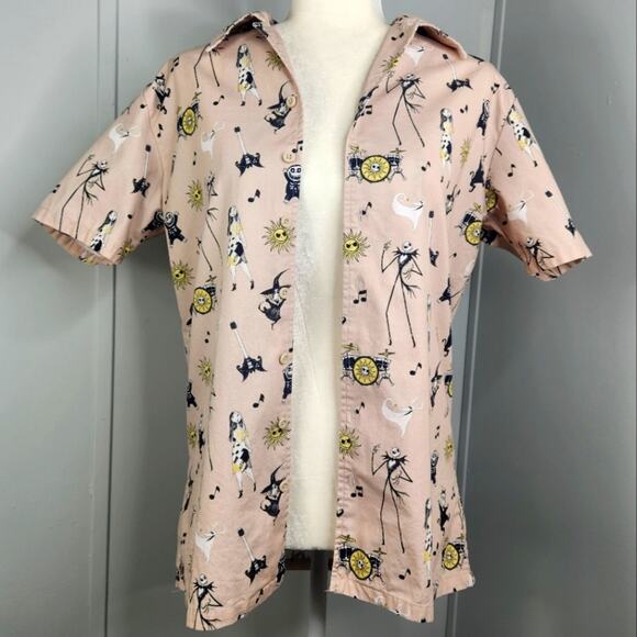 Disney The Nightmare Before Christmas Music Style Button up Shirt Size XS - Picture 1 of 5
